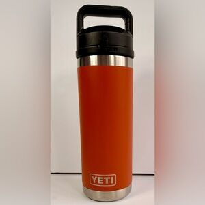 YETI Rambler 18oz Bottle Orange w/ Chug Cap Vacuum Insulated Stainless Steel